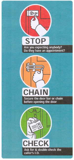stop, chain, check
